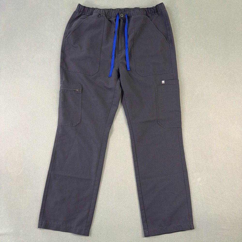 Men's FIGS Cairo Cargo Healthcare Nurse Scrub Pants Gray Size L